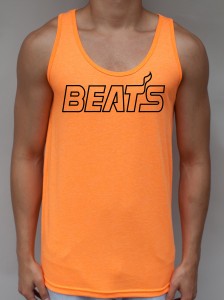 Beats - Neon Orange Tank Top - EDM Clothing from JimmyTheSaint