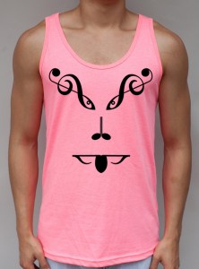 Face of Music Neon Pink Tank Top - EDM Clothing from JimmyTheSaint