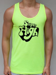 Super High Neon Yellow Tank Top - EDM Clothing from JimmyTheSaint